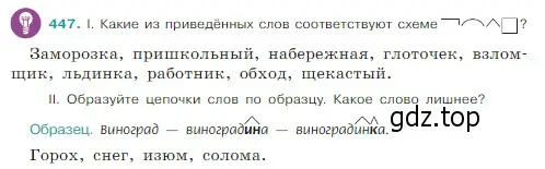 Условие Номер 447 (страница 210) гдз по русскому языку 5 класс Ладыженская, Баранов, учебник 1 часть