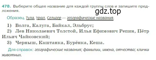 Условие Номер 478 (страница 16) гдз по русскому языку 5 класс Ладыженская, Баранов, учебник 2 часть