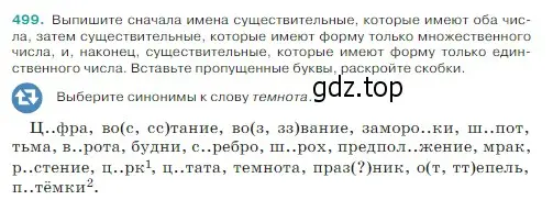 Условие Номер 499 (страница 24) гдз по русскому языку 5 класс Ладыженская, Баранов, учебник 2 часть