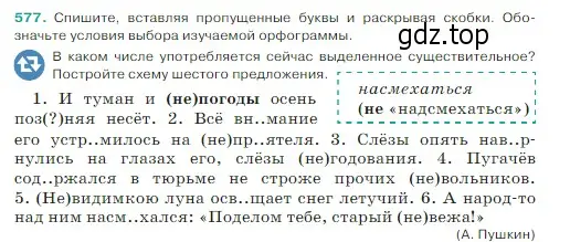 Условие Номер 577 (страница 54) гдз по русскому языку 5 класс Ладыженская, Баранов, учебник 2 часть