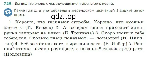 Условие Номер 726 (страница 119) гдз по русскому языку 5 класс Ладыженская, Баранов, учебник 2 часть