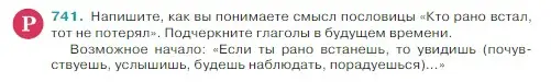 Условие Номер 741 (страница 126) гдз по русскому языку 5 класс Ладыженская, Баранов, учебник 2 часть