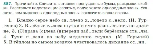 Условие Номер 887 (страница 196) гдз по русскому языку 5 класс Ладыженская, Баранов, учебник 2 часть