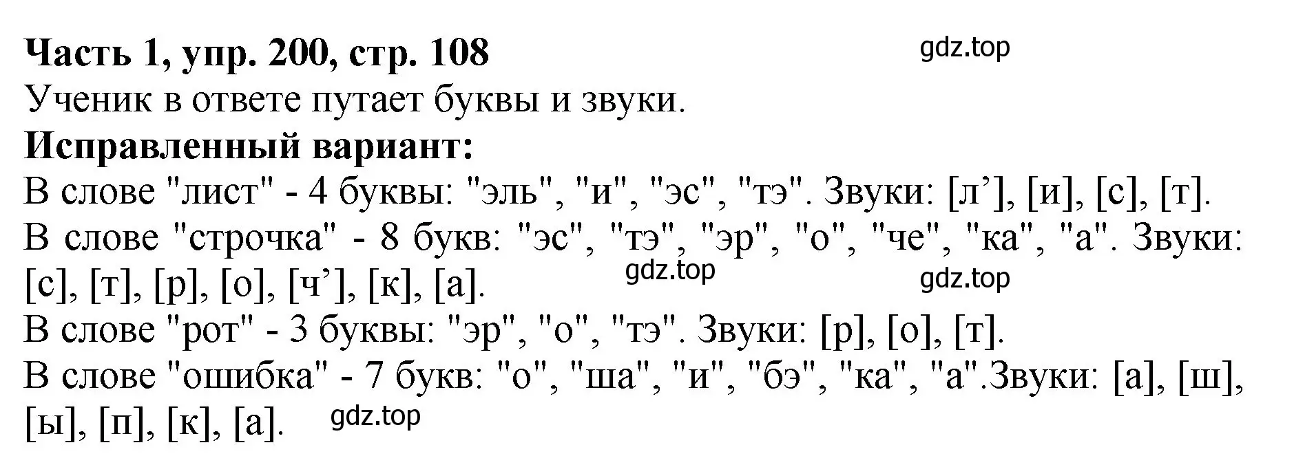 Решение Номер 200 (страница 108) гдз по русскому языку 5 класс Ладыженская, Баранов, учебник 1 часть