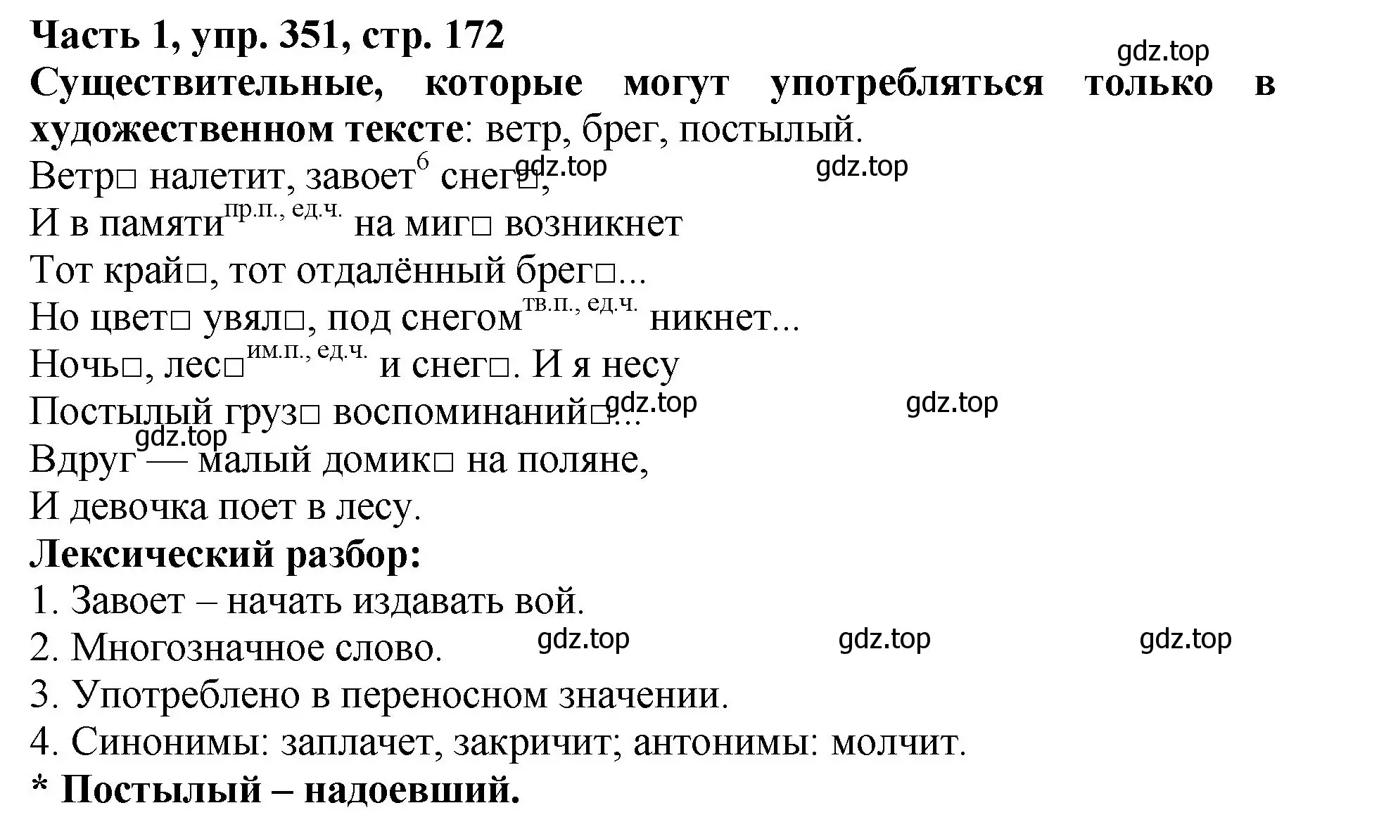 Решение Номер 351 (страница 172) гдз по русскому языку 5 класс Ладыженская, Баранов, учебник 1 часть