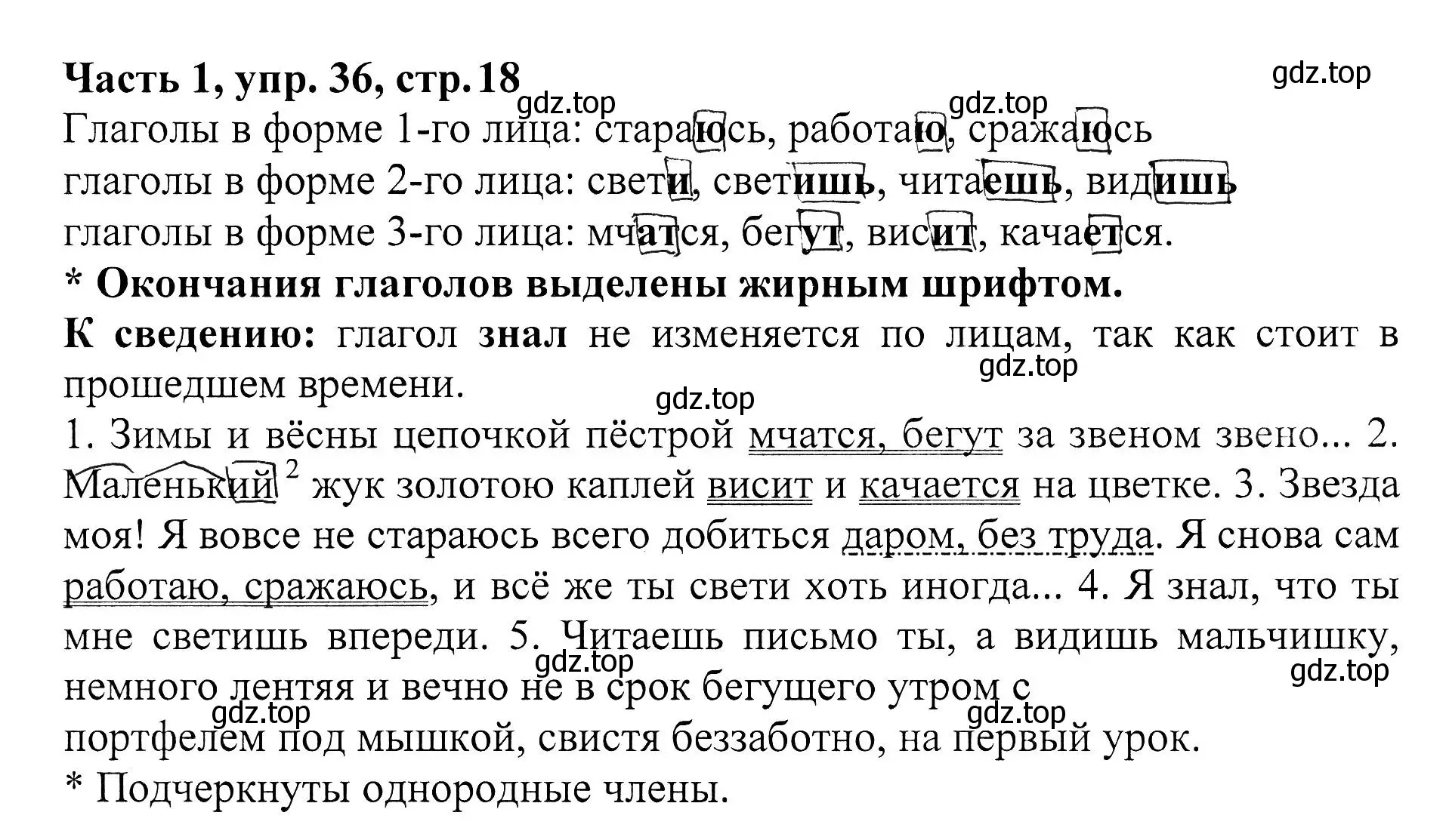 Решение Номер 36 (страница 18) гдз по русскому языку 5 класс Ладыженская, Баранов, учебник 1 часть