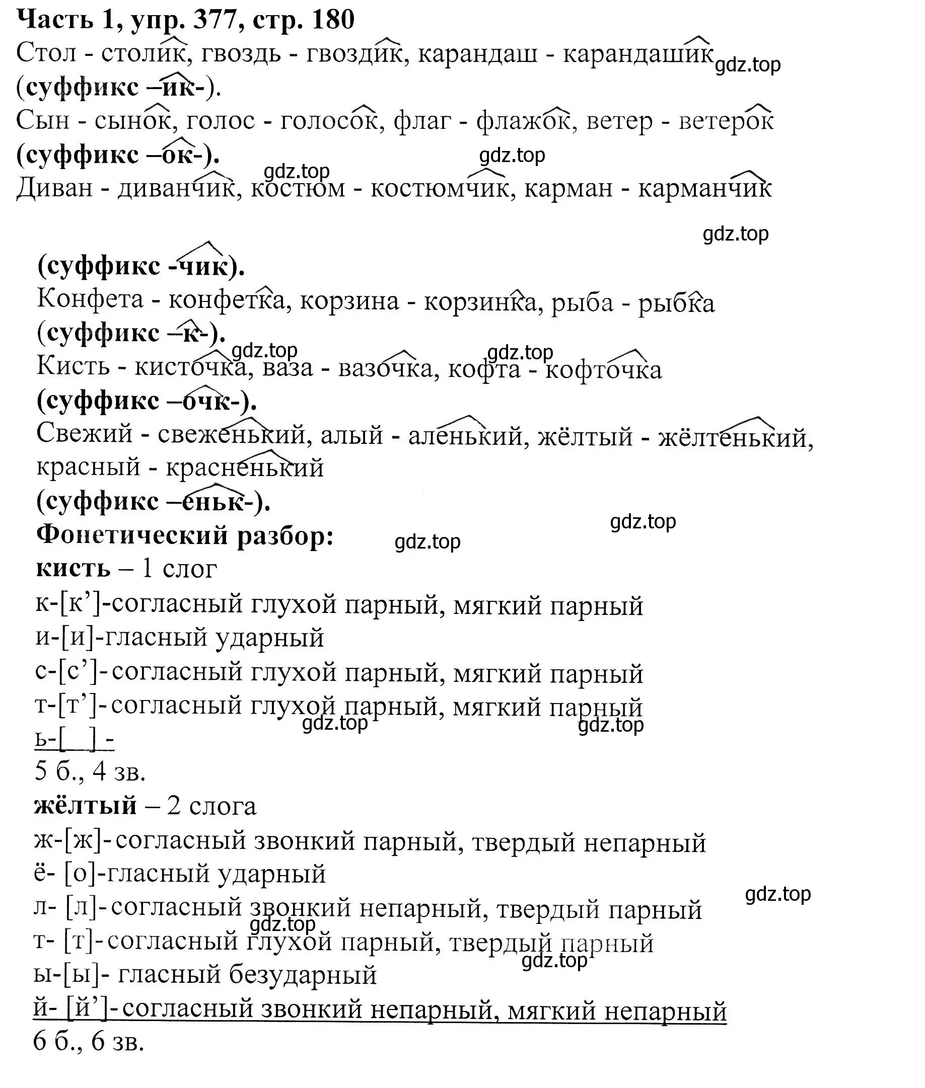 Решение Номер 377 (страница 180) гдз по русскому языку 5 класс Ладыженская, Баранов, учебник 1 часть