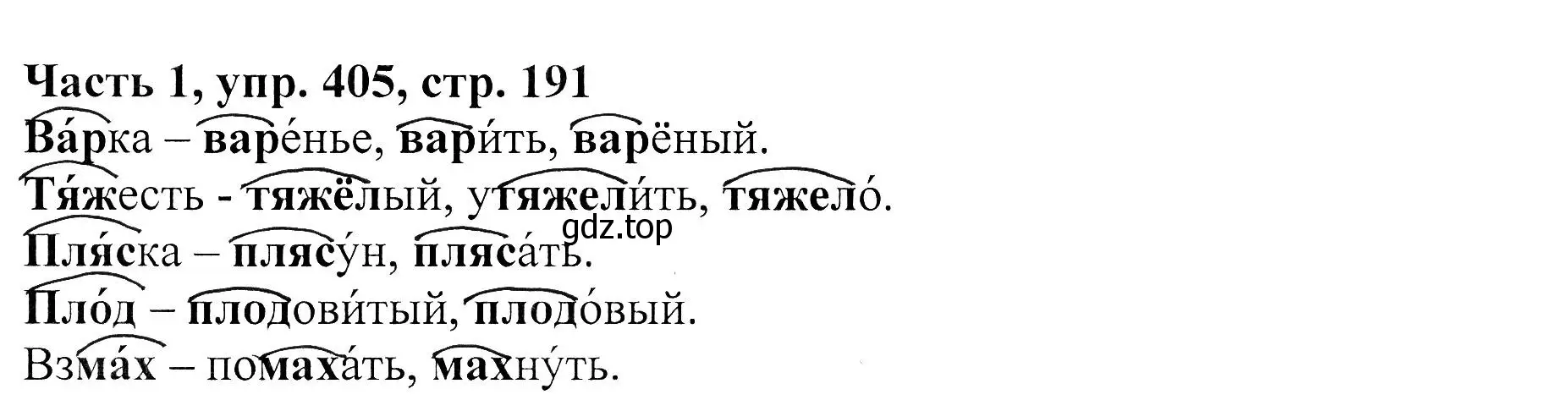 Решение Номер 405 (страница 191) гдз по русскому языку 5 класс Ладыженская, Баранов, учебник 1 часть