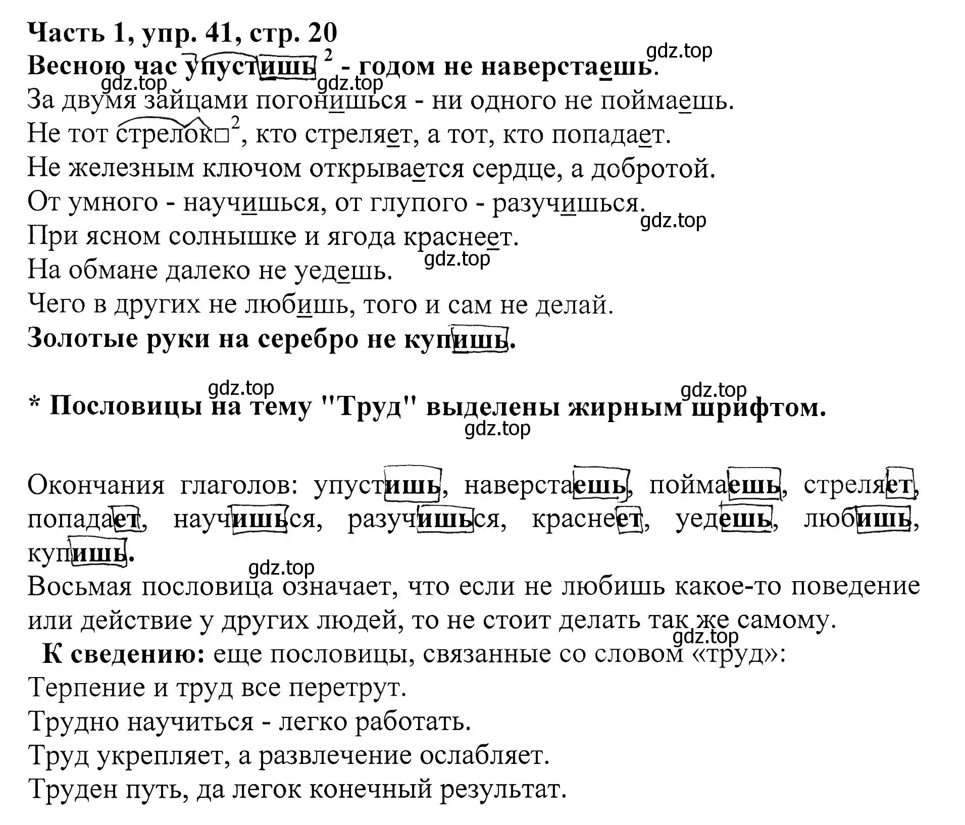 Решение Номер 41 (страница 20) гдз по русскому языку 5 класс Ладыженская, Баранов, учебник 1 часть