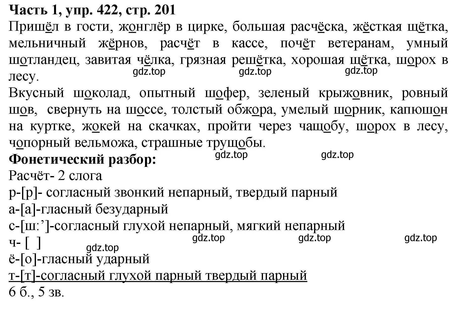 Решение Номер 422 (страница 201) гдз по русскому языку 5 класс Ладыженская, Баранов, учебник 1 часть