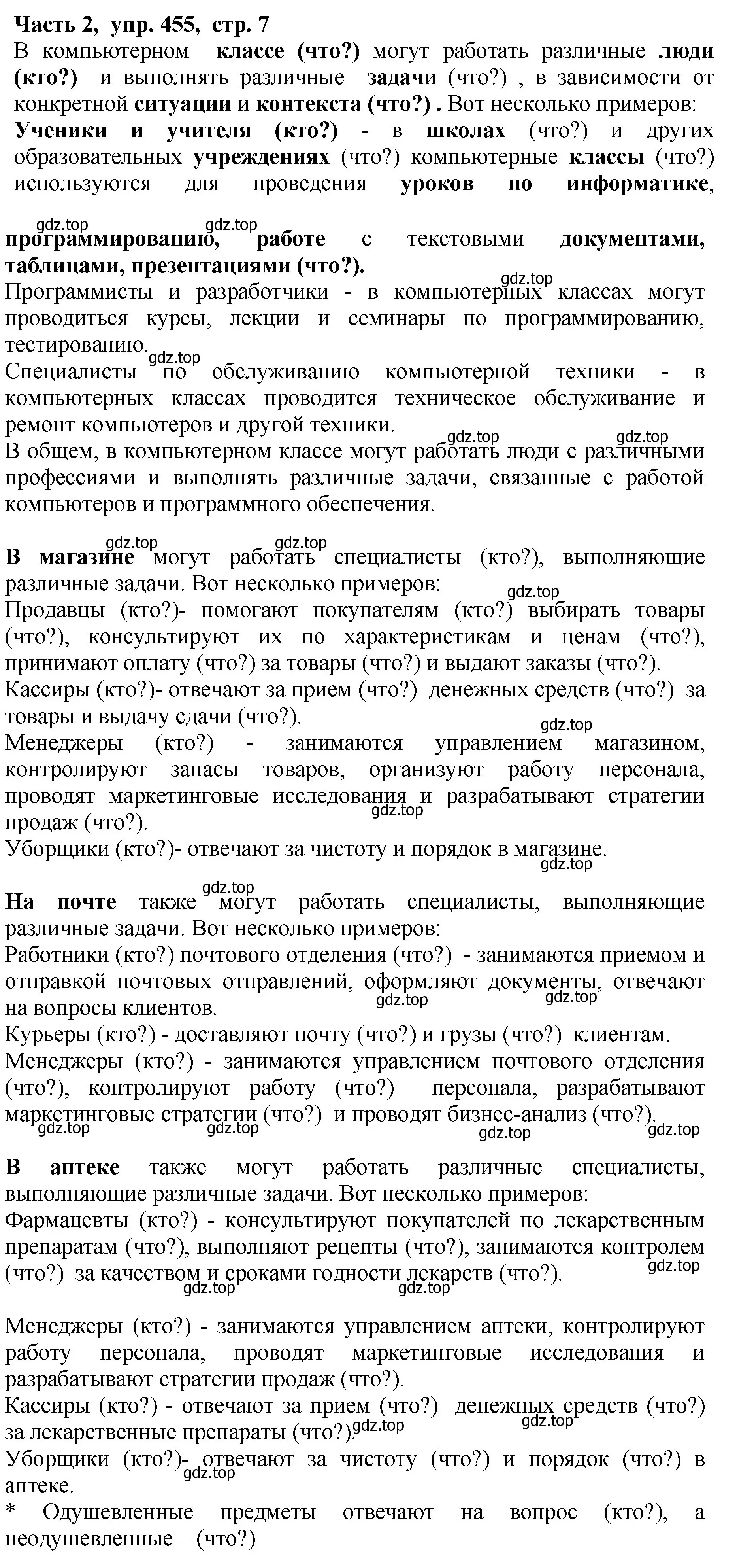 Решение Номер 455 (страница 7) гдз по русскому языку 5 класс Ладыженская, Баранов, учебник 2 часть