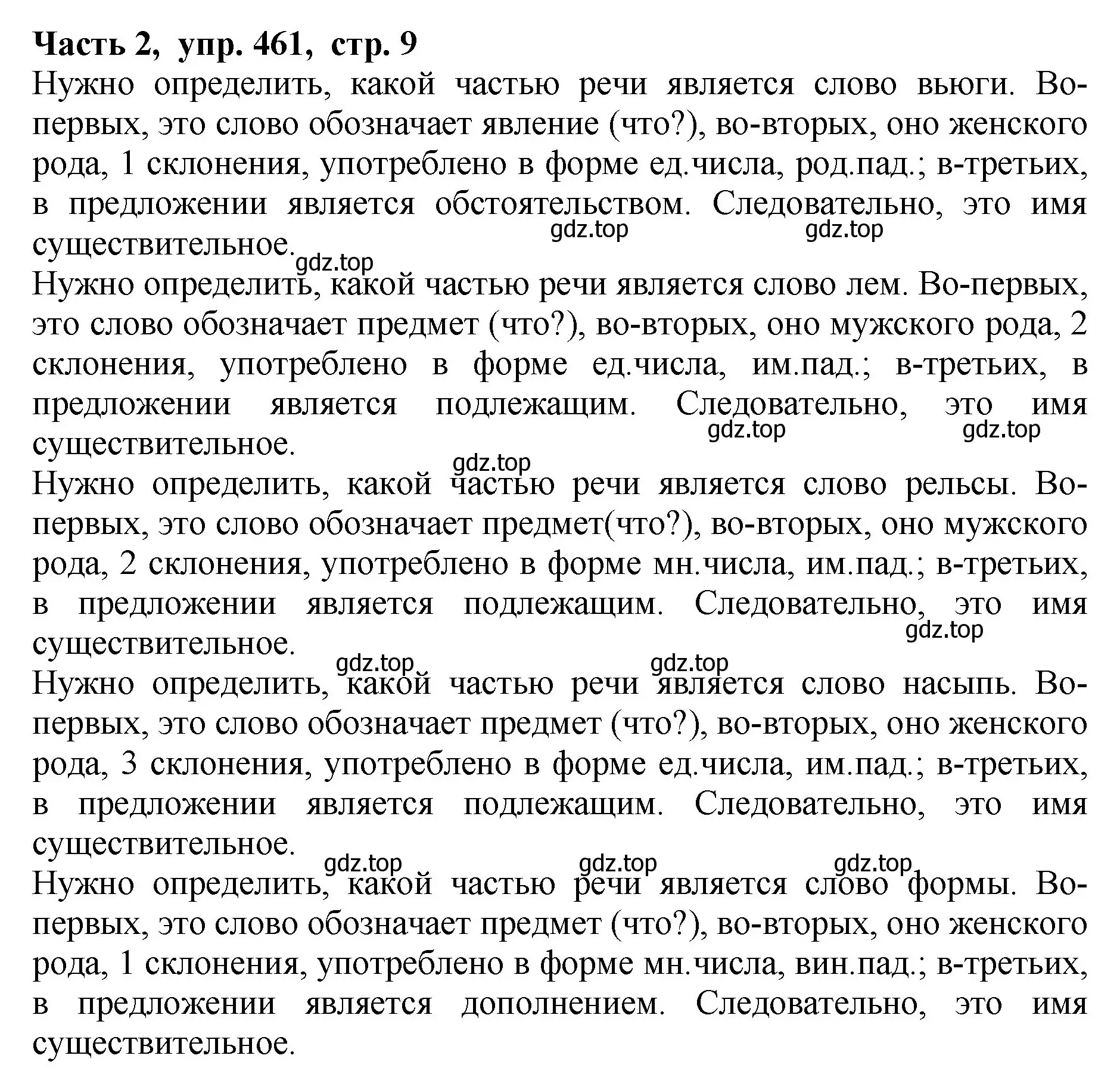 Решение Номер 461 (страница 9) гдз по русскому языку 5 класс Ладыженская, Баранов, учебник 2 часть