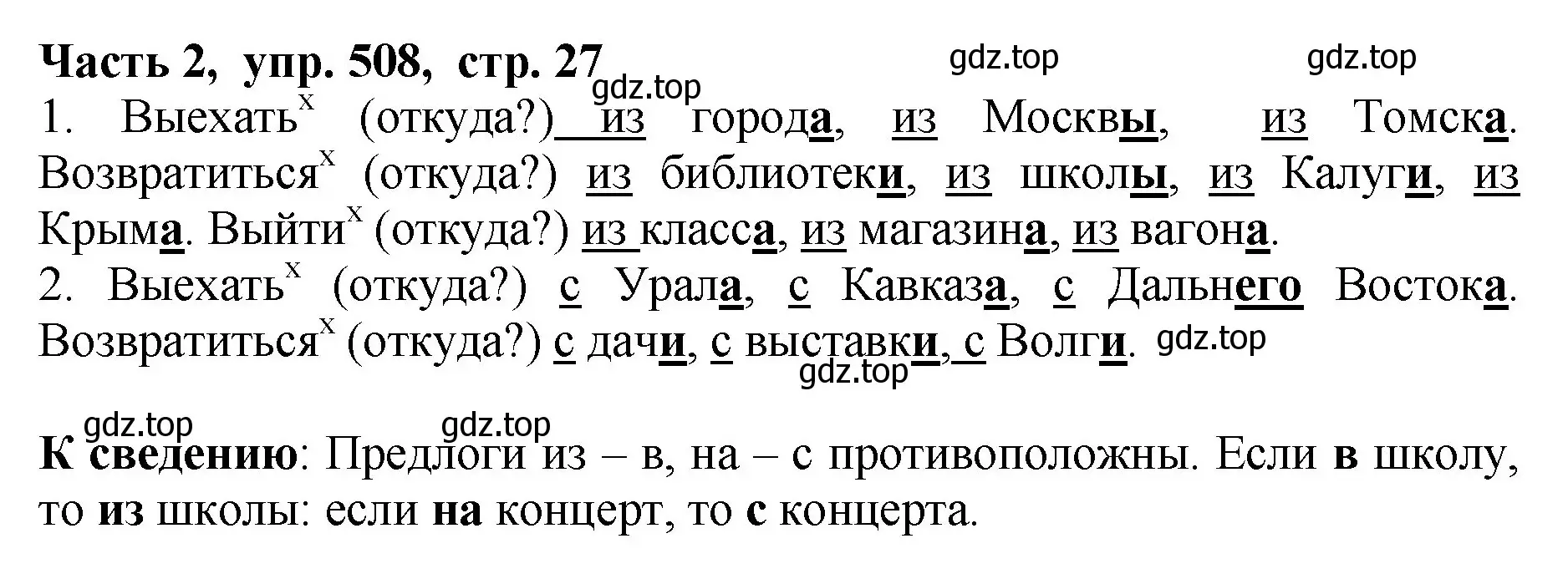 Решение Номер 508 (страница 27) гдз по русскому языку 5 класс Ладыженская, Баранов, учебник 2 часть