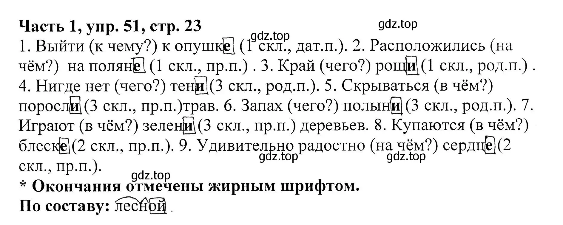 Решение Номер 51 (страница 23) гдз по русскому языку 5 класс Ладыженская, Баранов, учебник 1 часть