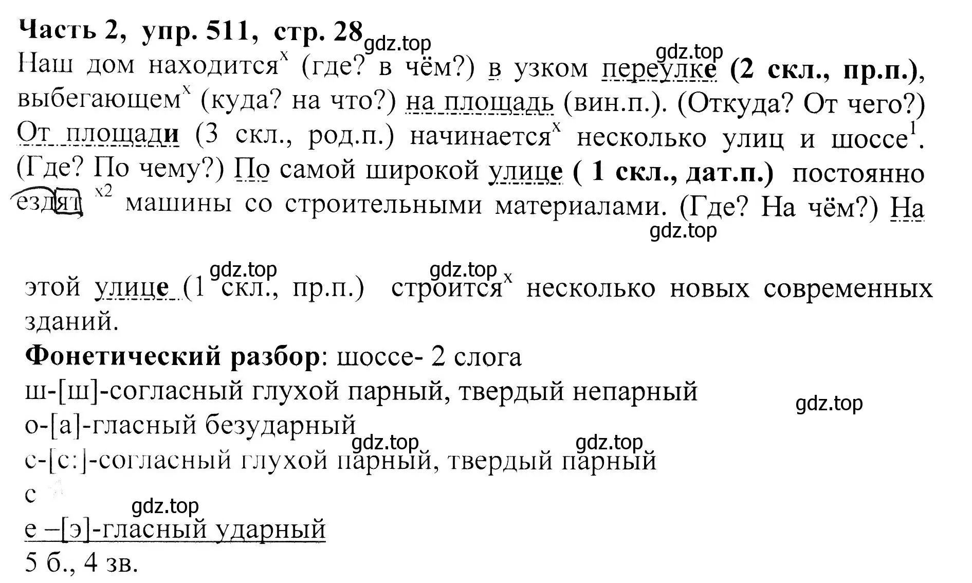 Решение Номер 511 (страница 28) гдз по русскому языку 5 класс Ладыженская, Баранов, учебник 2 часть