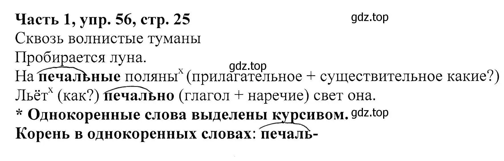 Решение Номер 56 (страница 25) гдз по русскому языку 5 класс Ладыженская, Баранов, учебник 1 часть