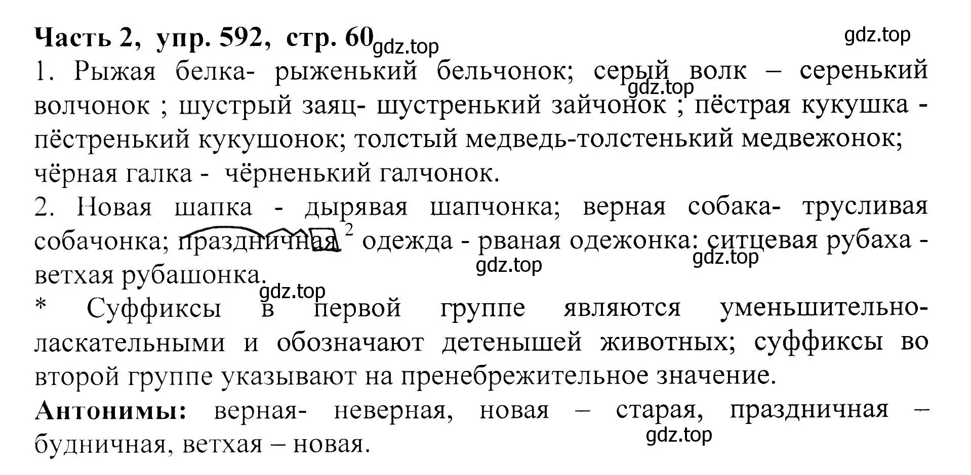 Решение Номер 592 (страница 60) гдз по русскому языку 5 класс Ладыженская, Баранов, учебник 2 часть