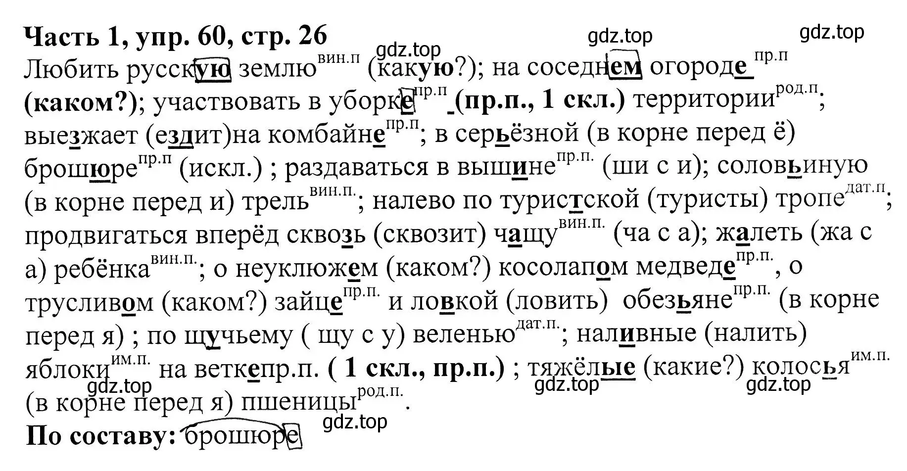 Номер 60 (страница 26) гдз по русскому языку 5 класс Ладыженская, Баранов,  учебник 1 часть 2023