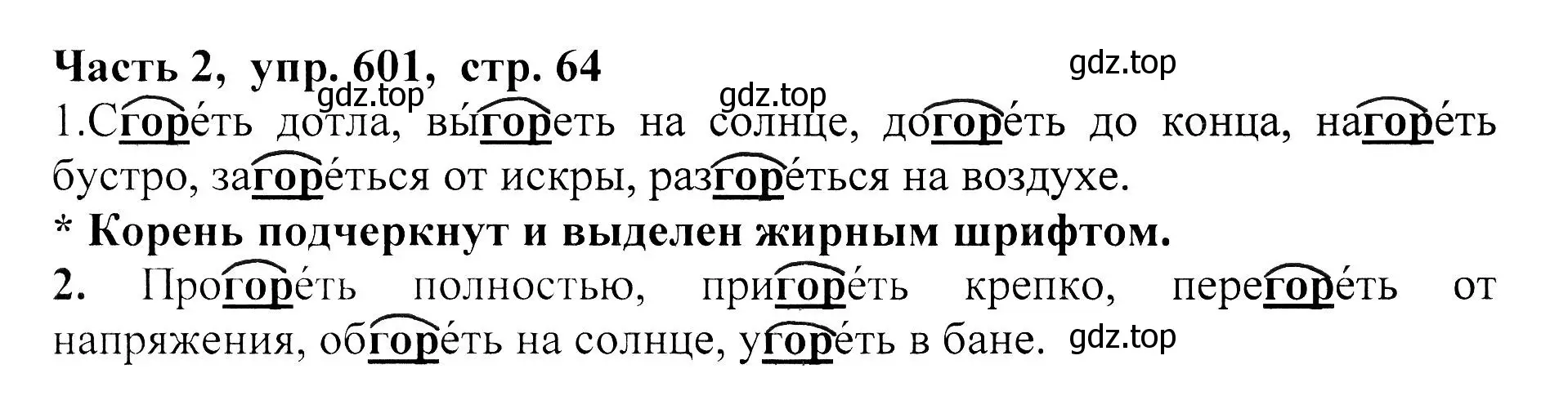 Решение Номер 601 (страница 64) гдз по русскому языку 5 класс Ладыженская, Баранов, учебник 2 часть