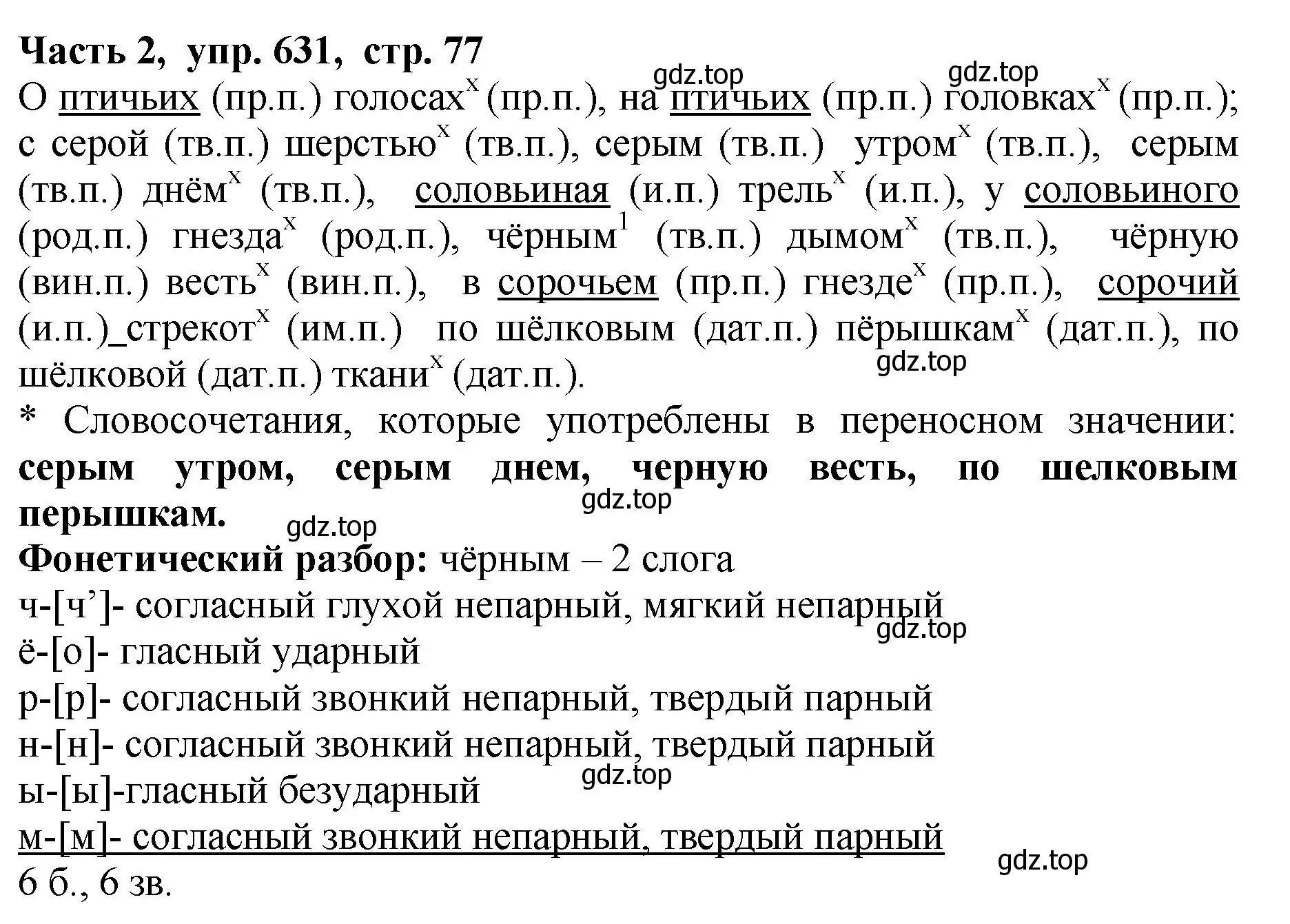 Решение Номер 631 (страница 77) гдз по русскому языку 5 класс Ладыженская, Баранов, учебник 2 часть