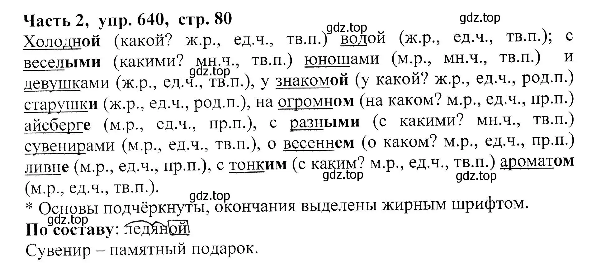 Решение Номер 640 (страница 80) гдз по русскому языку 5 класс Ладыженская, Баранов, учебник 2 часть