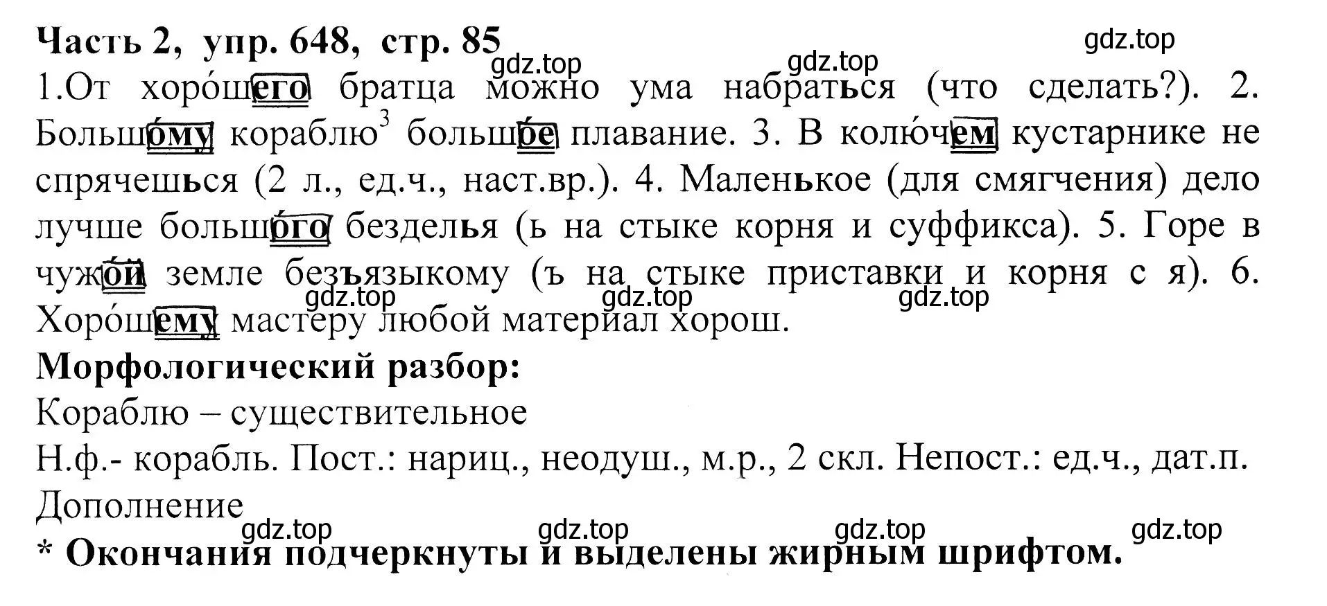 Решение Номер 648 (страница 85) гдз по русскому языку 5 класс Ладыженская, Баранов, учебник 2 часть