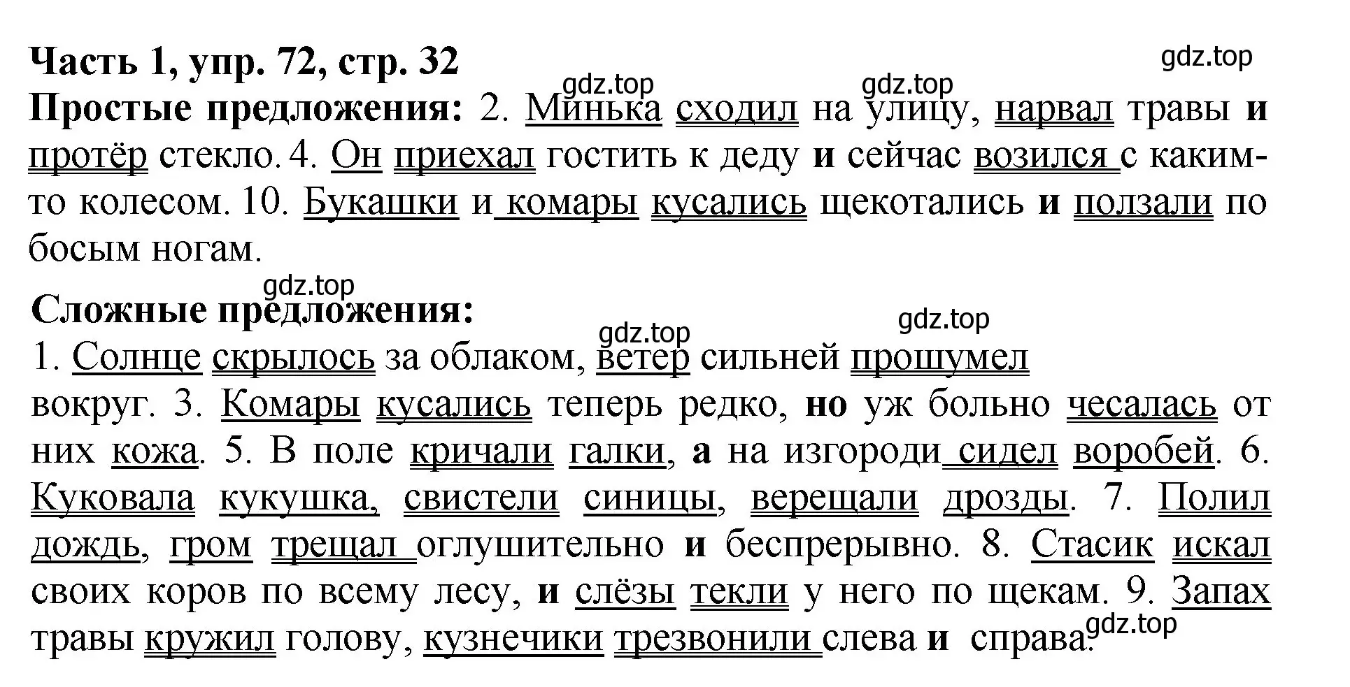 Решение Номер 72 (страница 32) гдз по русскому языку 5 класс Ладыженская, Баранов, учебник 1 часть