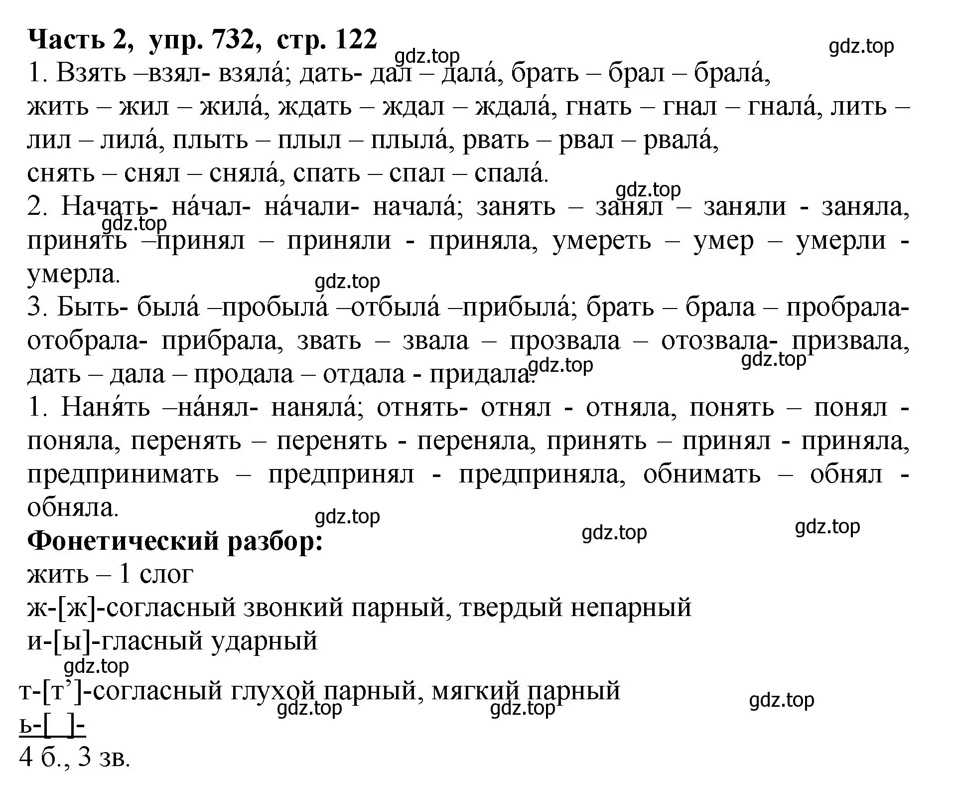 Решение Номер 732 (страница 122) гдз по русскому языку 5 класс Ладыженская, Баранов, учебник 2 часть