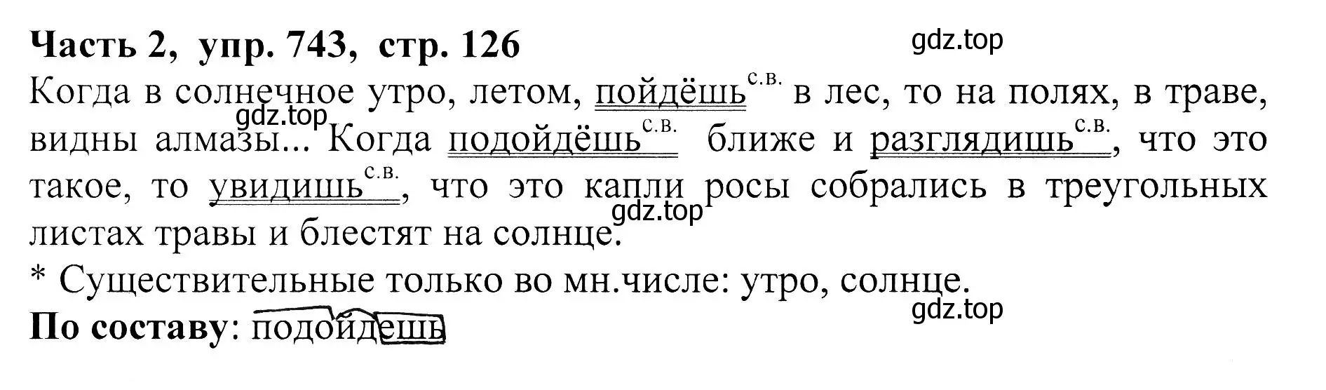 Решение Номер 743 (страница 126) гдз по русскому языку 5 класс Ладыженская, Баранов, учебник 2 часть