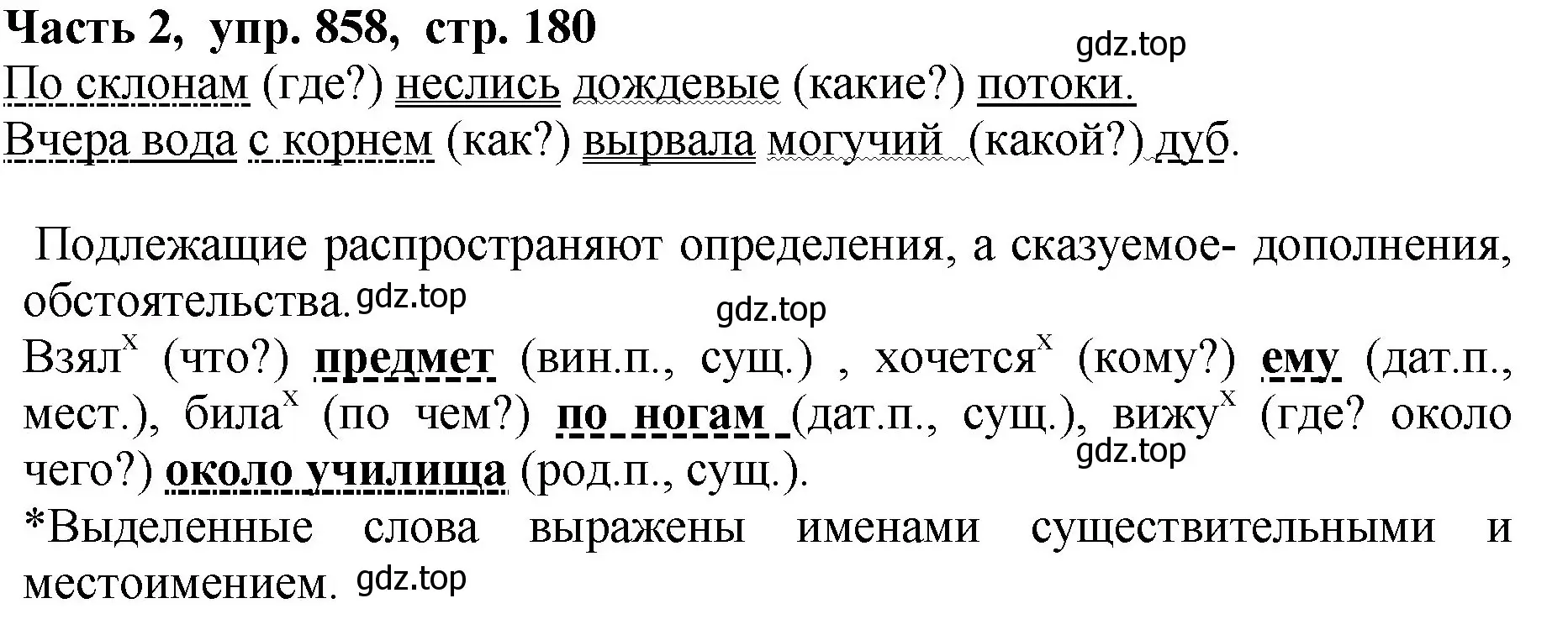 Решение Номер 858 (страница 180) гдз по русскому языку 5 класс Ладыженская, Баранов, учебник 2 часть