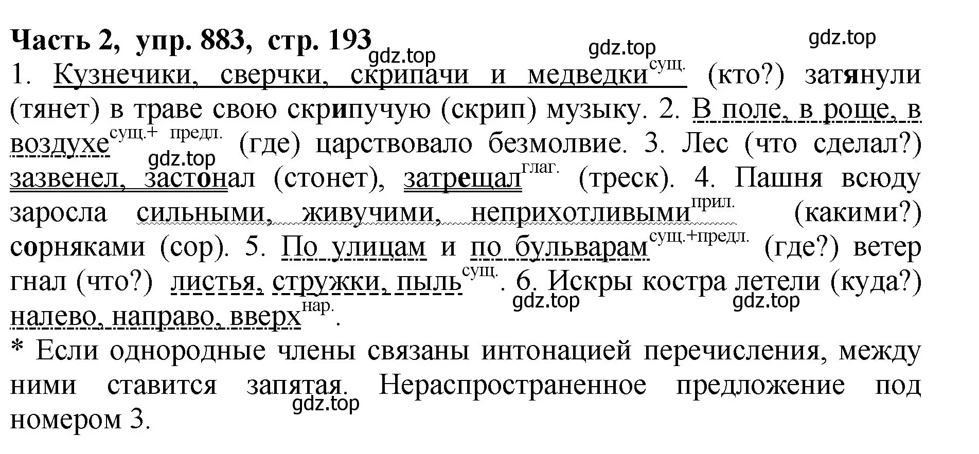 Решение Номер 883 (страница 193) гдз по русскому языку 5 класс Ладыженская, Баранов, учебник 2 часть