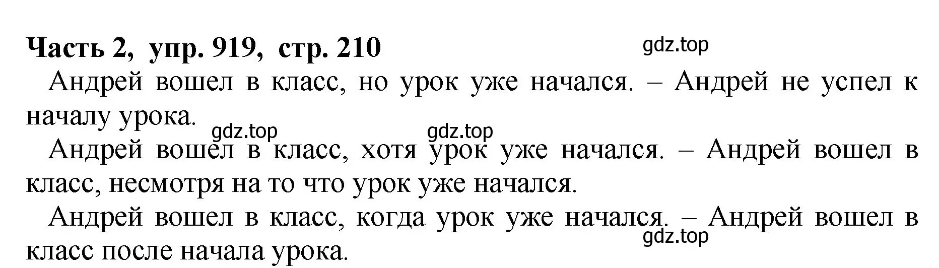 Решение Номер 919 (страница 210) гдз по русскому языку 5 класс Ладыженская, Баранов, учебник 2 часть