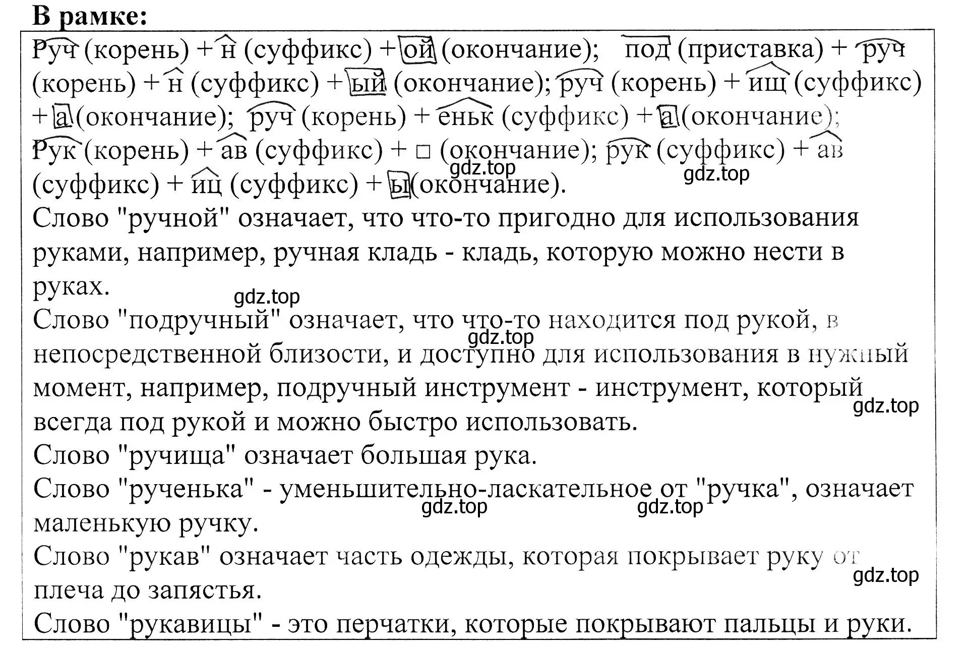 Решение  Задание в рамке (страница 167) гдз по русскому языку 5 класс Ладыженская, Баранов, учебник 1 часть