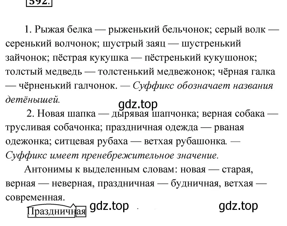 Решение 4. Номер 592 (страница 60) гдз по русскому языку 5 класс Ладыженская, Баранов, учебник 2 часть