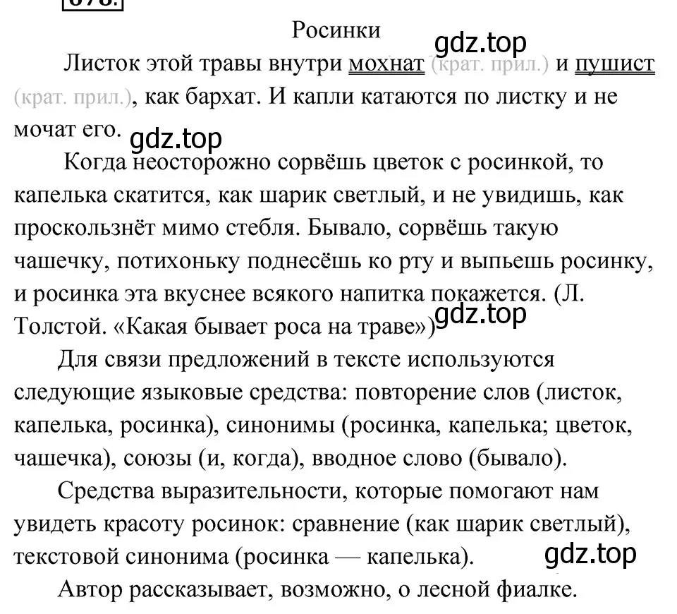 Решение 4. Номер 678 (страница 99) гдз по русскому языку 5 класс Ладыженская, Баранов, учебник 2 часть