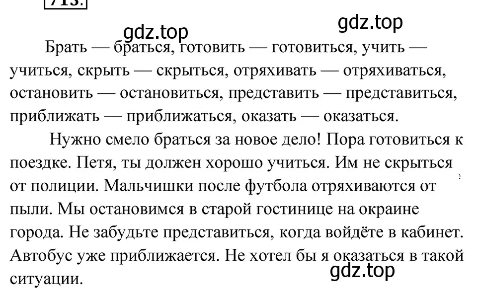 Решение 4. Номер 713 (страница 113) гдз по русскому языку 5 класс Ладыженская, Баранов, учебник 2 часть