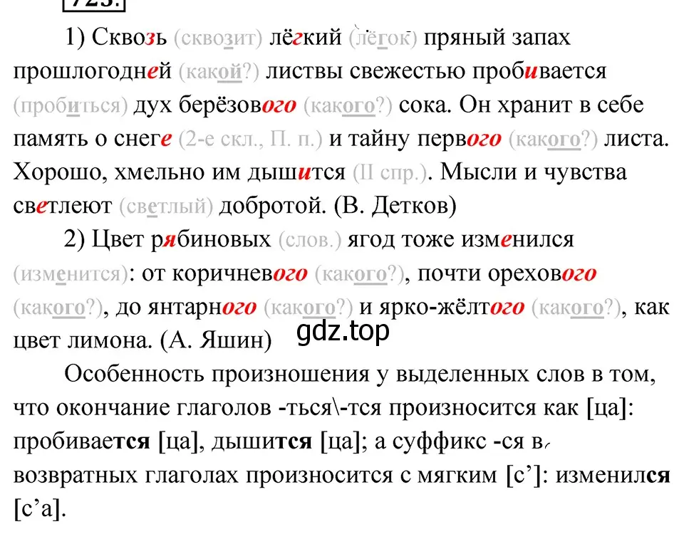 Решение 4. Номер 723 (страница 117) гдз по русскому языку 5 класс Ладыженская, Баранов, учебник 2 часть