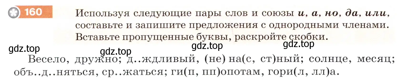 Условие номер 160 (страница 54) гдз по русскому языку 5 класс Разумовская, Львова, учебник 1 часть