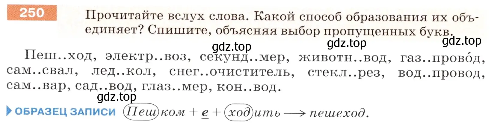 Условие номер 250 (страница 83) гдз по русскому языку 5 класс Разумовская, Львова, учебник 1 часть