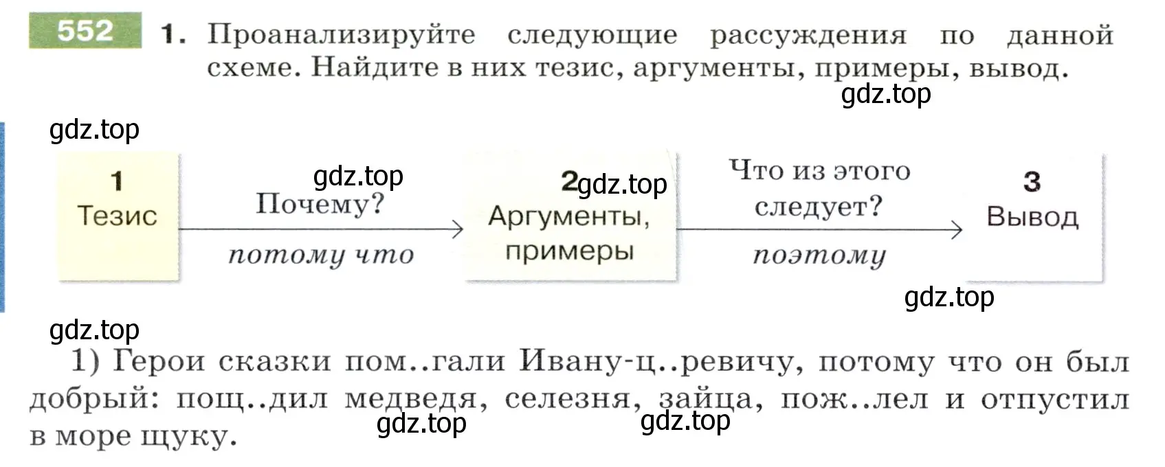 Условие номер 552 (страница 61) гдз по русскому языку 5 класс Разумовская, Львова, учебник 2 часть