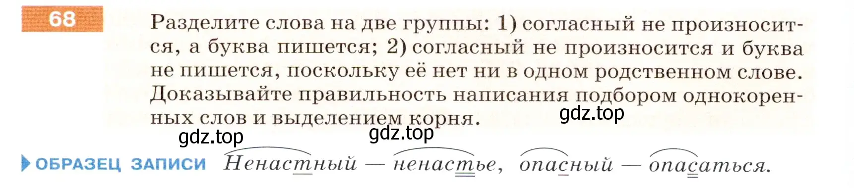 Условие номер 68 (страница 30) гдз по русскому языку 5 класс Разумовская, Львова, учебник 1 часть