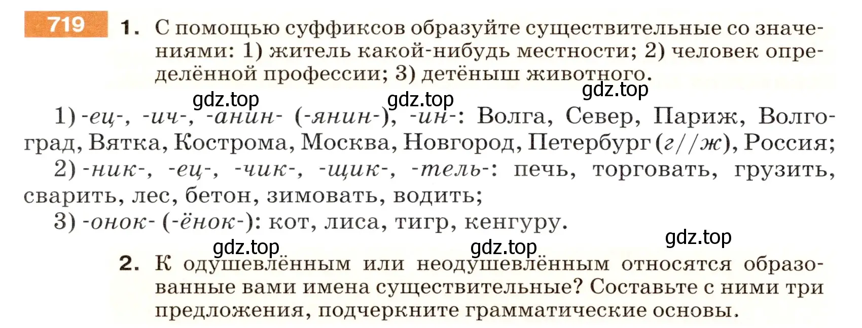 Условие номер 719 (страница 114) гдз по русскому языку 5 класс Разумовская, Львова, учебник 2 часть