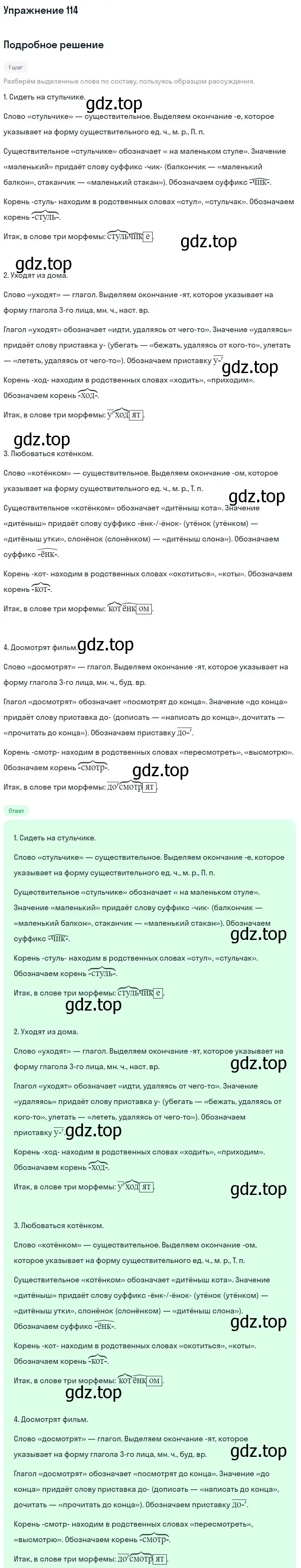 Решение номер 114 (страница 42) гдз по русскому языку 5 класс Разумовская, Львова, учебник 1 часть