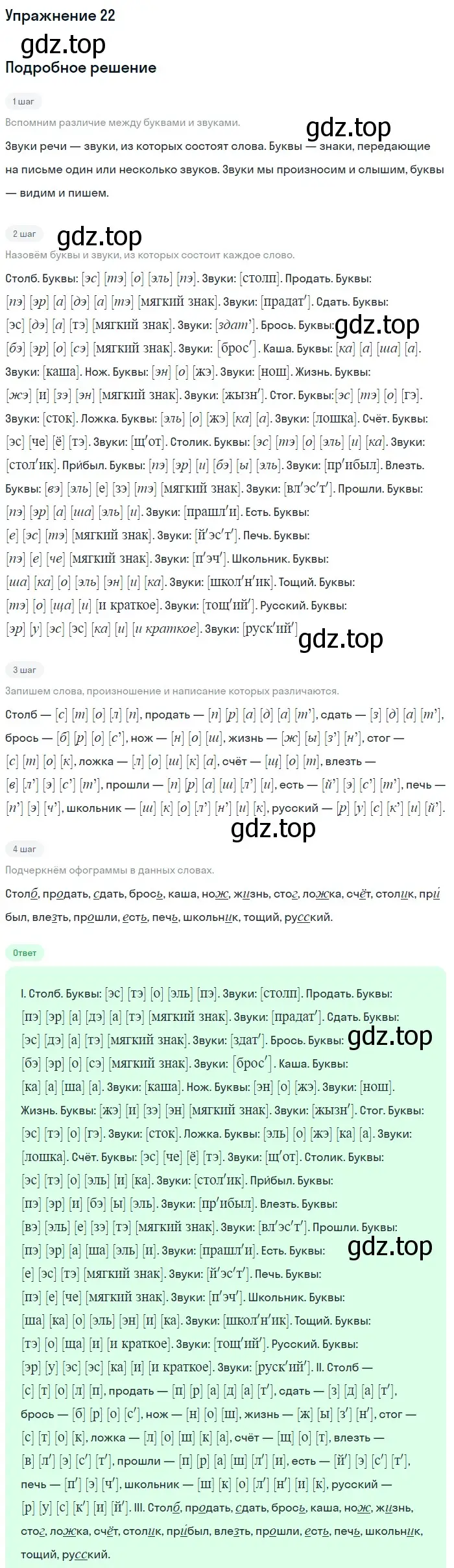 Решение номер 22 (страница 14) гдз по русскому языку 5 класс Разумовская, Львова, учебник 1 часть