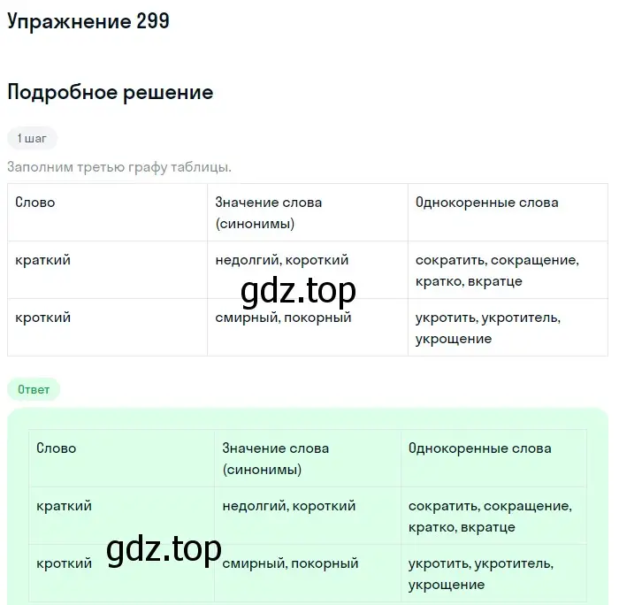 Решение номер 299 (страница 97) гдз по русскому языку 5 класс Разумовская, Львова, учебник 1 часть