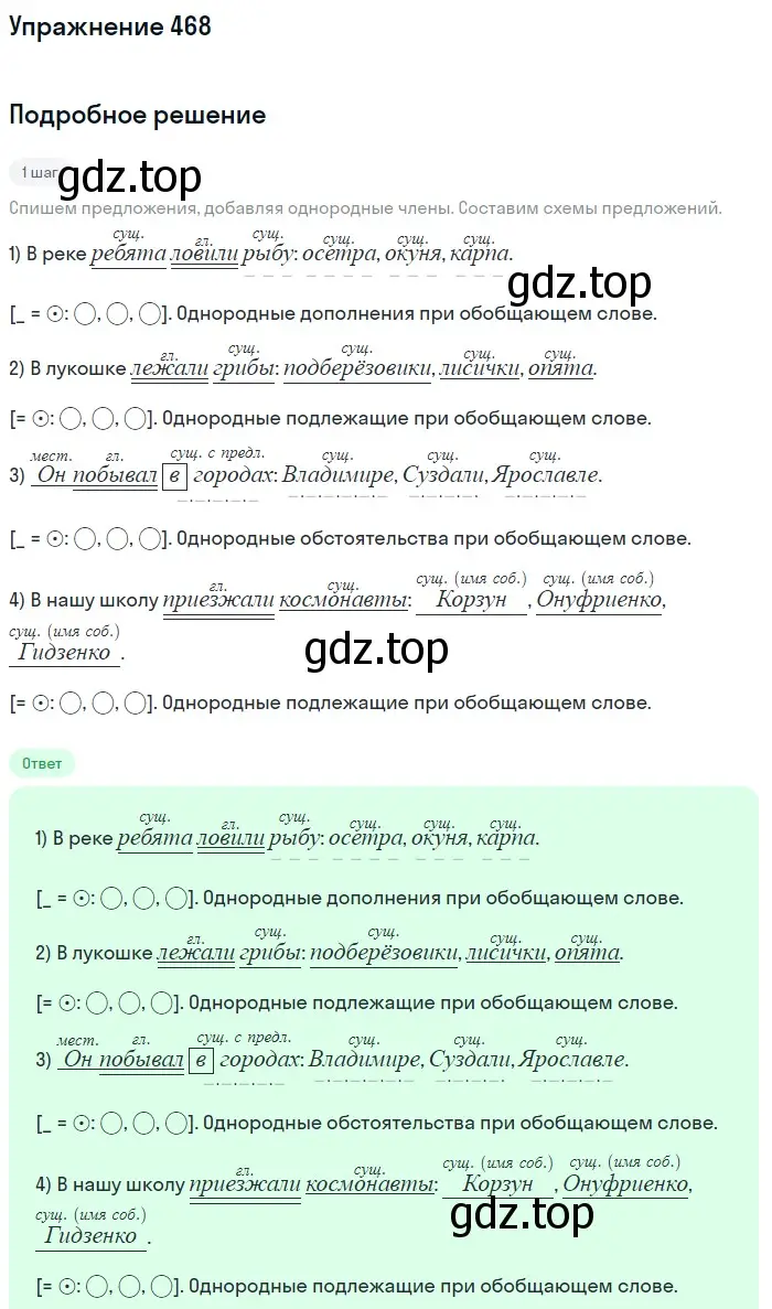 Решение номер 468 (страница 35) гдз по русскому языку 5 класс Разумовская, Львова, учебник 2 часть