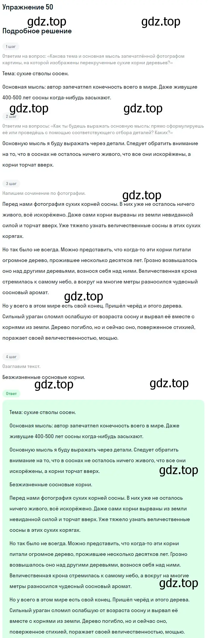 Решение номер 50 (страница 22) гдз по русскому языку 5 класс Разумовская, Львова, учебник 1 часть