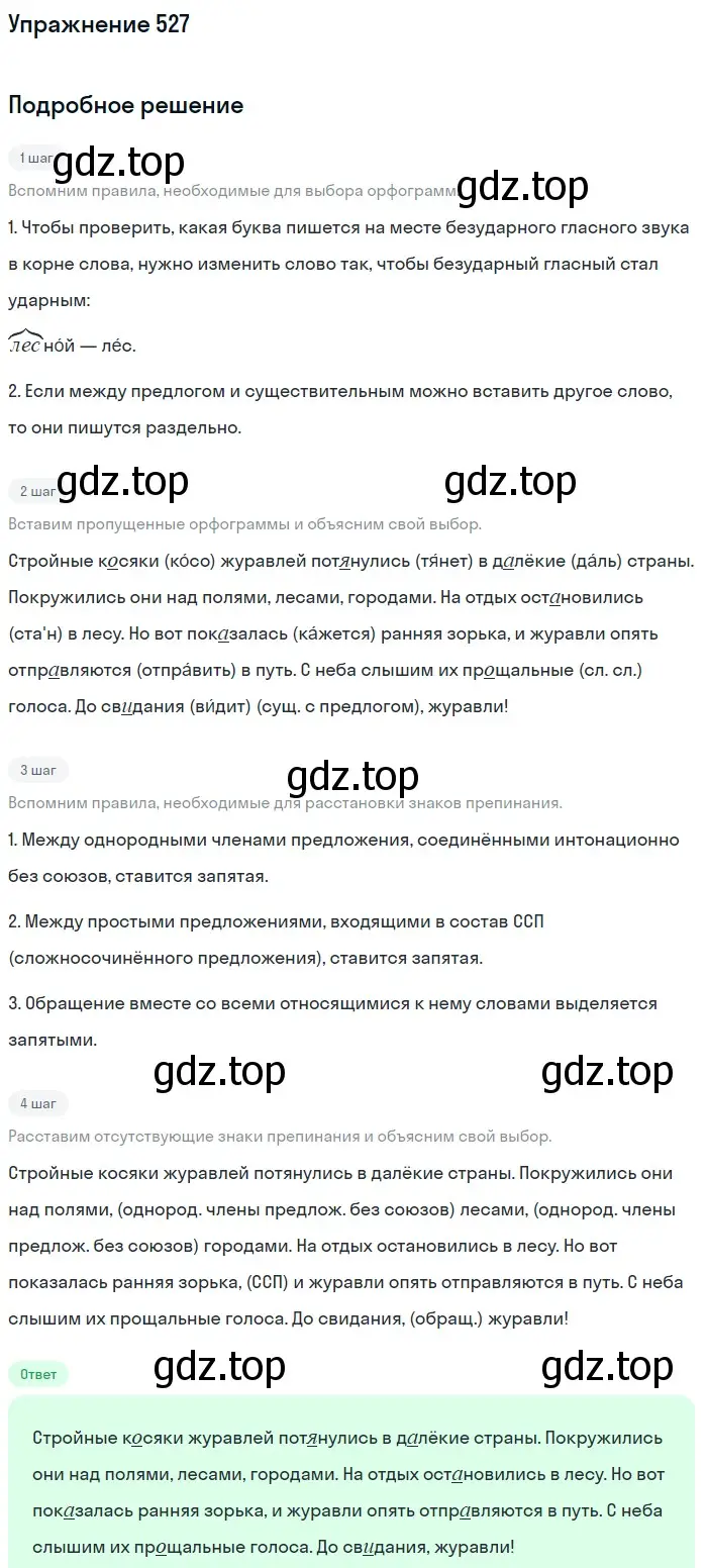 Решение номер 527 (страница 51) гдз по русскому языку 5 класс Разумовская, Львова, учебник 2 часть
