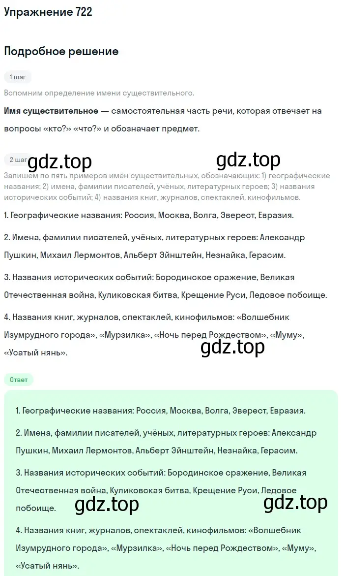 Решение номер 722 (страница 115) гдз по русскому языку 5 класс Разумовская, Львова, учебник 2 часть