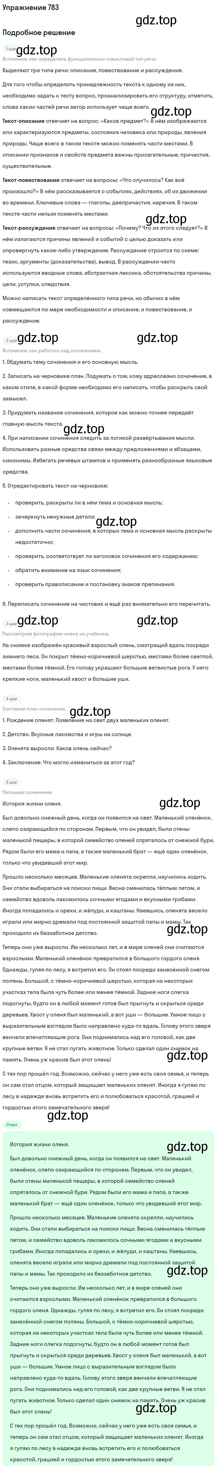 Решение номер 783 (страница 134) гдз по русскому языку 5 класс Разумовская, Львова, учебник 2 часть